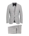 Lardini Man Suit Grey Size 46 Wool, Viscose, Polyester, Elastane In Gray