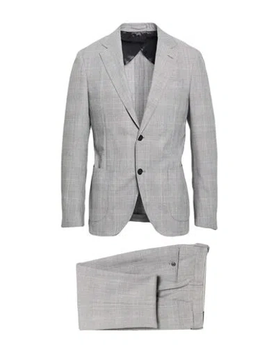 Lardini Man Suit Grey Size 46 Wool, Viscose, Polyester, Elastane In Gray