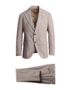 Lardini Man Suit Khaki Size 44 Wool, Polyester, Elastane