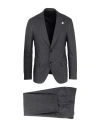 Lardini Man Suit Lead Size 38 Polyester, Viscose, Wool, Silk In Grey
