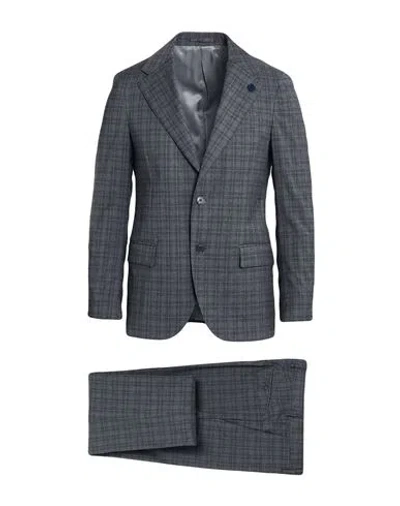 Lardini Man Suit Lead Size 44 Wool, Polyester, Viscose, Elastane
