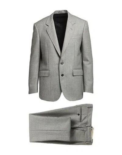 Lardini Man Suit Light Grey Size 42 Wool In Gray
