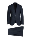 Lardini Flower-pin Single-breasted Suit In Blue