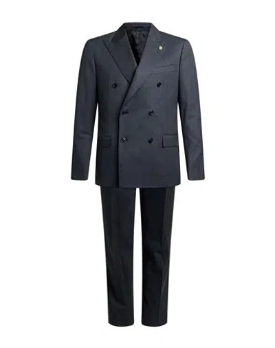 Lardini Man Suit Midnight Blue Size 36 Polyester, Wool, Elastane