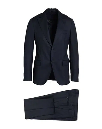 Lardini Man Suit Midnight Blue Size 38 Wool
