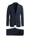 Lardini Man Suit Navy Size 42 Wool In Blue
