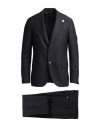 Lardini Man Suit Navy Blue Size 44 Wool In Blue