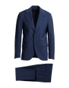 Lardini Man Suit Midnight Blue Size 40 Wool, Elastane