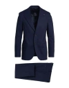 Lardini Man Suit Midnight Blue Size 42 Cotton, Tencel, Elastane