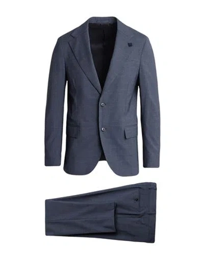 Lardini Man Suit Midnight Blue Size 42 Polyester, Wool, Elastane