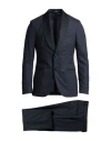 Lardini Man Suit Midnight Blue Size 42 Wool, Polyester In Blue