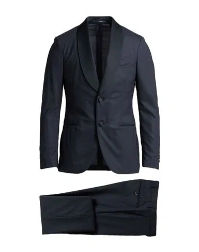 Lardini Man Suit Midnight Blue Size 42 Wool, Polyester