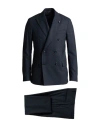 Lardini Man Suit Midnight Blue Size 42 Wool, Polyester, Elastane In Blue