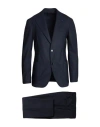 Lardini Man Suit Midnight Blue Size 42 Wool, Polyester, Elastane In Black