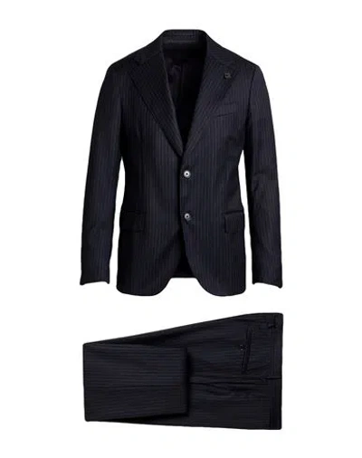Lardini Man Suit Midnight Blue Size 44 Cotton