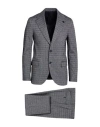 Lardini Man Suit Midnight Blue Size 44 Cotton, Linen, Polyamide, Elastane In Blue