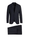 Lardini Man Suit Midnight Blue Size 44 Polyester, Wool, Elastane In Black