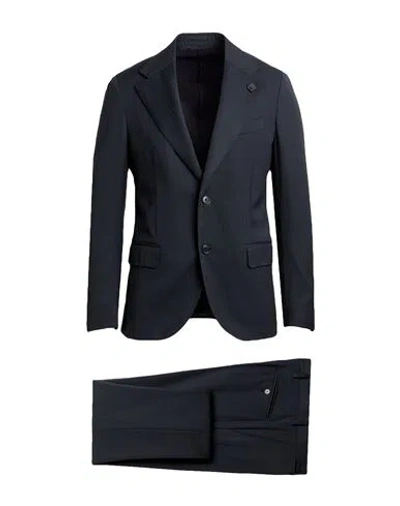 Lardini Man Suit Midnight Blue Size 44 Virgin Wool