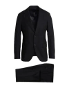 Lardini Man Suit Midnight Blue Size 44 Wool In Blue