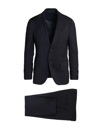 Lardini Man Suit Midnight Blue Size 44 Wool