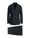 Lardini Man Suit Lead Size 46 Virgin Wool In Blue