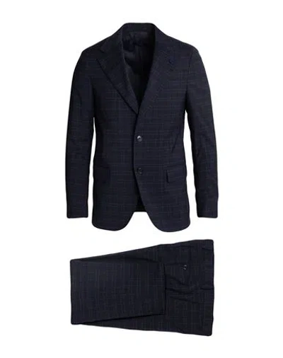 Lardini Man Suit Midnight Blue Size 44 Wool, Polyester, Viscose, Elastane