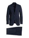 Lardini Man Suit Midnight Blue Size 46 Polyester, Wool, Acrylic