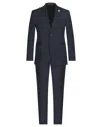 Lardini Man Suit Midnight Blue Size 46 Wool, Viscose In Blue