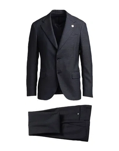 Lardini Man Suit Navy Blue Size 44 Wool