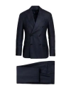 Lardini Man Suit Navy Size 34 Wool In Blue