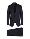 Lardini Man Suit Navy Size 40 Wool, Elastane In Blue