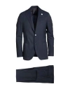 Lardini Man Suit Navy Size 42 Wool, Polyester, Elastane In Blue