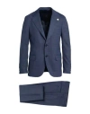 Lardini Man Suit Navy Size 44 Polyester, Wool, Elastane