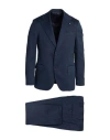 Lardini Man Suit Navy Size 44 Wool, Cotton