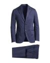 Lardini Man Suit Navy Size 46 Cotton In Blue