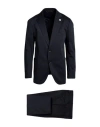 Lardini Man Suit Black Size 48 Wool In Navy