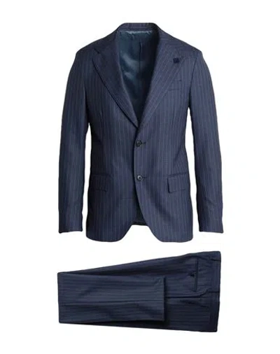 Lardini Man Suit Navy Size 46 Virgin Wool, Polyester