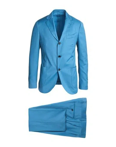 Lardini Man Suit Pastel Blue Size 38 Wool