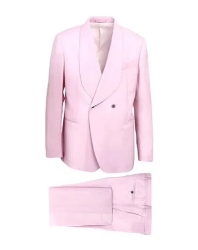 Lardini Man Suit Pink Size 42 Wool