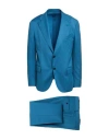 Lardini Man Suit Slate Blue Size 42 Wool