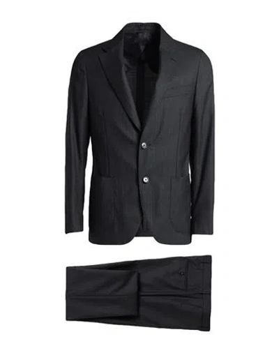 Lardini Man Suit Steel Grey Size 44 Wool