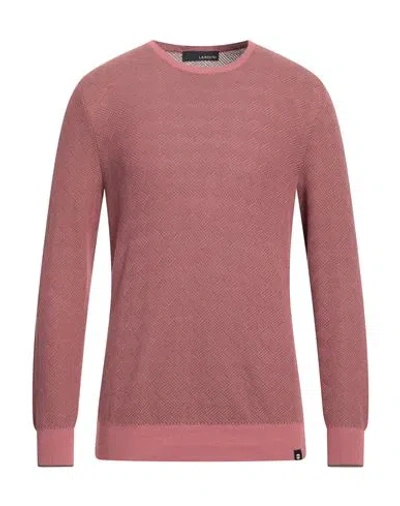 Lardini Man Sweater Antique Rose Size 40 Cotton In Pink