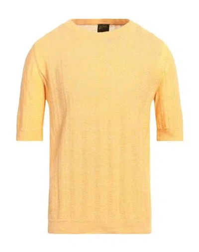 Lardini Man Sweater Apricot Size 3xl Linen In Orange