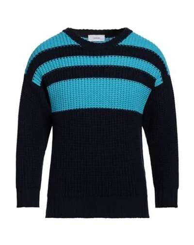 Lardini Man Sweater Azure Size 42 Wool In Blue