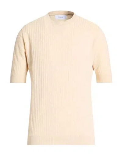 Lardini Man Sweater Beige Size Xl Linen, Cotton In Neutral