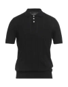 Lardini Man Sweater Black Size 38 Cotton In Black