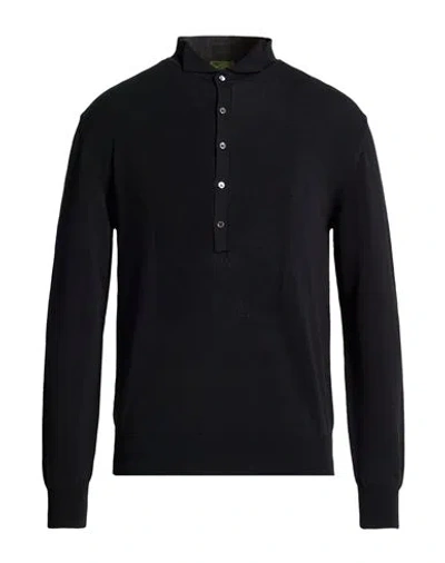Lardini Man Sweater Black Size 42 Cotton