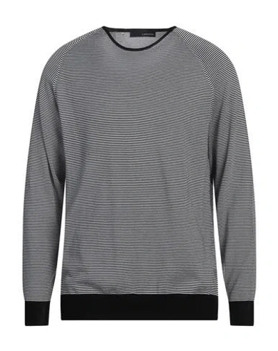 Lardini Man Sweater Black Size Xxl Cotton, Viscose
