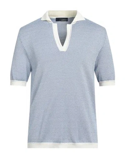 Lardini Man Sweater Blue Size 46 Cotton