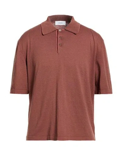 Lardini Man Sweater Brick Size M Cotton In Red